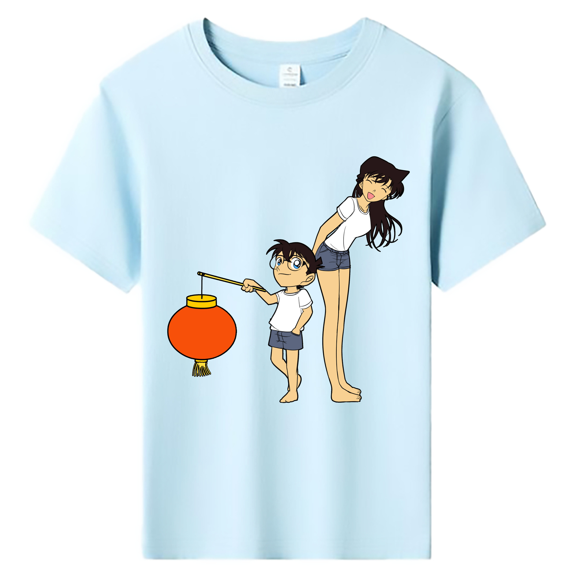 （画像用） 名探偵コナン 毛利 蘭 もうり らん、モーリ ラン Detective Conan Rachel Moore 綿100％キッズTシャツ（フロントプリント）